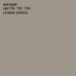 #9E968B - Lemon Grass Color Image